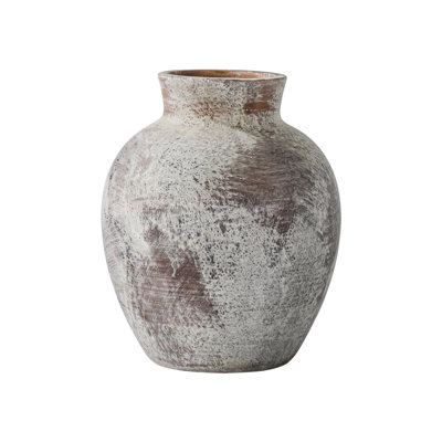 Vase en céramique mouchetée, disponible en 2 couleurs, vase texturé pour tablette ou table à manger, décor rustique