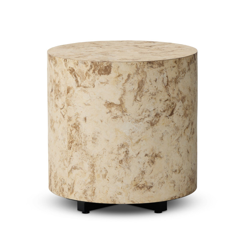 Hennigan Cross Legs End Table, Bark Paper