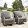 Bobra Outdoor Wicker Swivel Rocking Patio Lounge Chair with Cushions set of 2