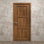 Porte intérieure française pleine 36 x 80 pouces Ego 5010 Chêne cognac Panneau simple Cadre Poignée Salle de bain Chambre Portes modernes