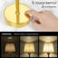 Lampe de table DEL sans fil à intensité variable avec charge USB
