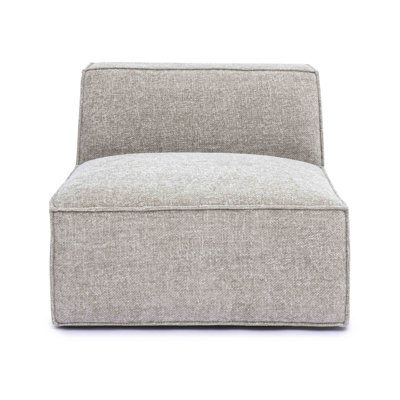 Cherylee Taupe Chenille Basketweave Armless Chair