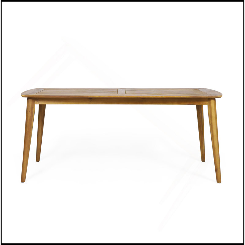 Table de salle à manger élégante et durable avec structure en bois d'acacia, parfaite pour le patio et le jardin