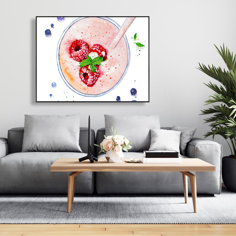 Sur toile fraise et framboise Smoothie | Décoration intérieure