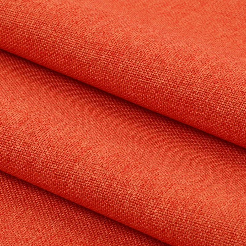 Fauteuil en polyester touffeté l 29,75 po avec pieds en bois massif Almeda, Polyester orange