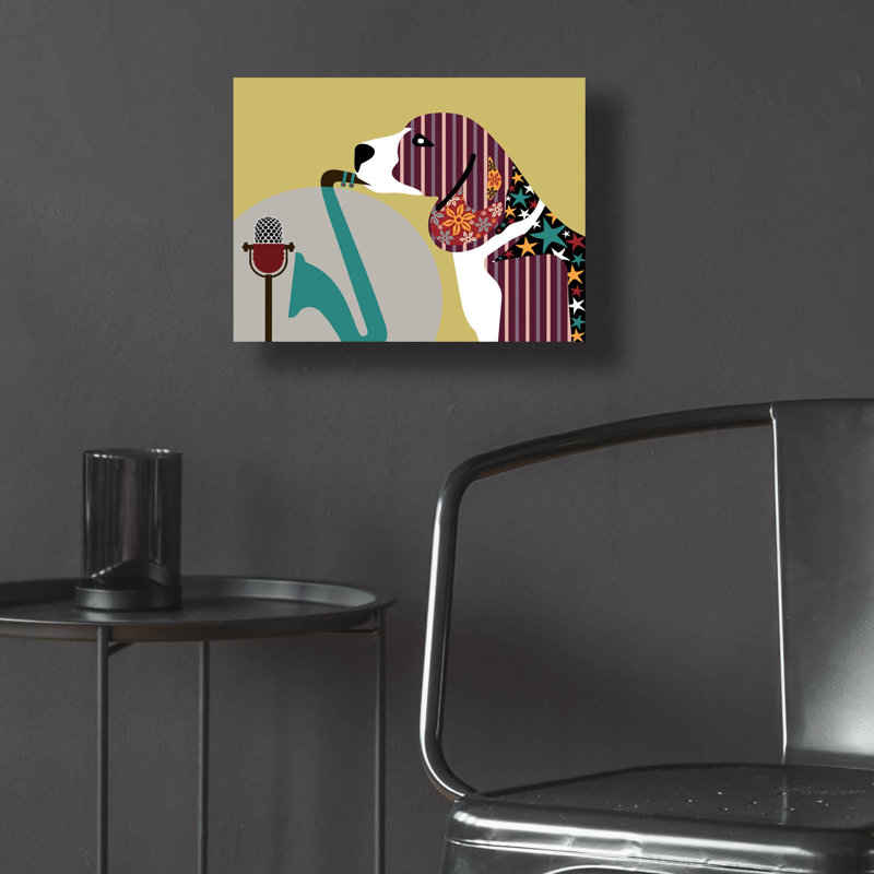 «Beagle Dog II» par Lanre Adefioyue, H 12 po x l 16 po x P 0,13 po