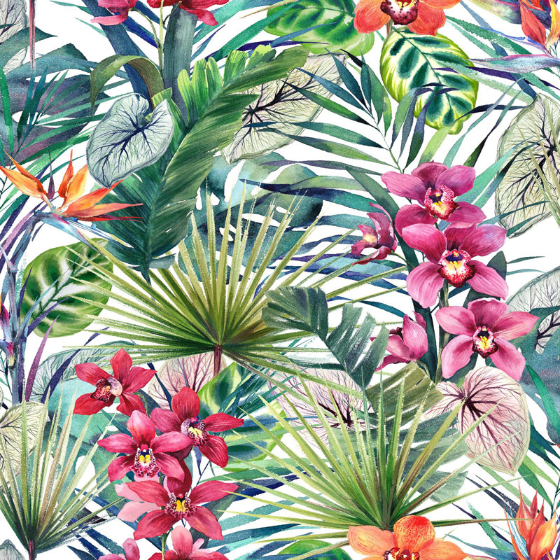 10m x 52cm Aloha Tropical Wallpaper Roll