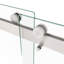 Porte de douche coulissante à dérivation - Verre trempé transparent de 5/16 po, nickel brossé, film d'explosion en nickel de longue durée de vie, traitement Nano Easy Clean-118281581