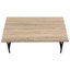 Bureau rectangulaire en stratifié Taupe, L 40 po, style moderne, pieds en métal noir, table d'appoint rectangulaire, longueur de 40 po, style de pièce, base,