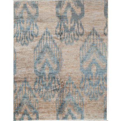 Hand-Knotted High-Quality Blue Area Rug