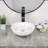 Modern Round Ceramic Vessel Sink For Bathroom Vanity Above Counter Installation