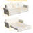 93.7 Inch 3 in 1 Convertible Sleeper Sofa Bed Chesterfield Sofa King Pull Out Sofa Bed-1760032907