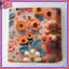 Couvre-lit matelassé orange et bleu-126120315