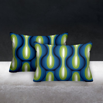 Geometric Outdoor Reversible Throw Pillow