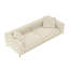Canapé-lit convertible 3 en 1 de 248 cm (97,7 po), beige/blanc, assise profonde