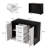 47.2" Kitchen Island With 4 Drawers, Faux Marble Kitchen Island With Storage Large Cabinet For Kitchen, Dining Room-1849817372