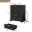 Table de chevet 3 tiroirs en bois l 23,6 po (ensemble de 2)