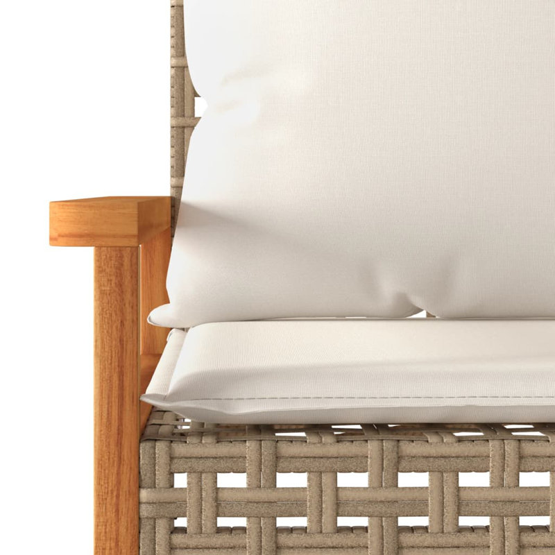 Banc de jardin mix brun, Beige