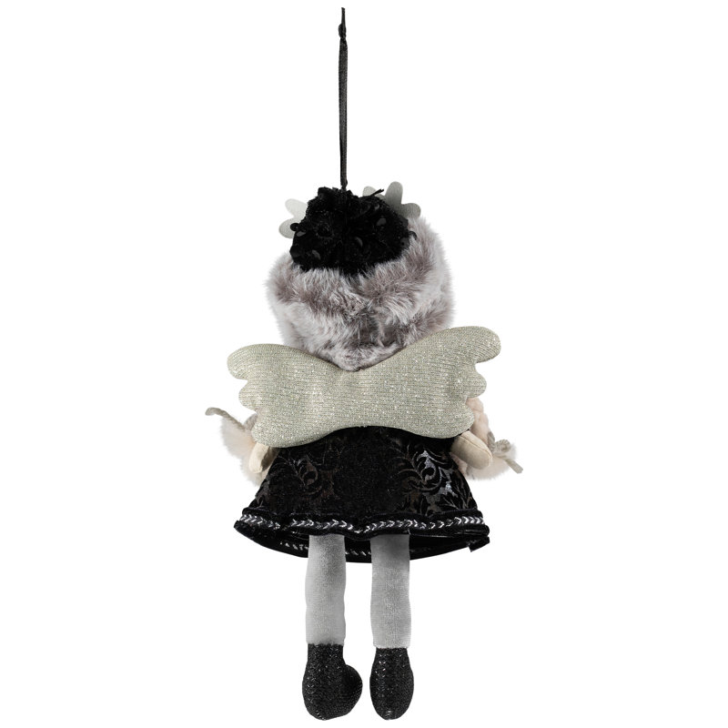 Winter Girl Angel Hanging Christmas Figure Ornament - 8.5"
