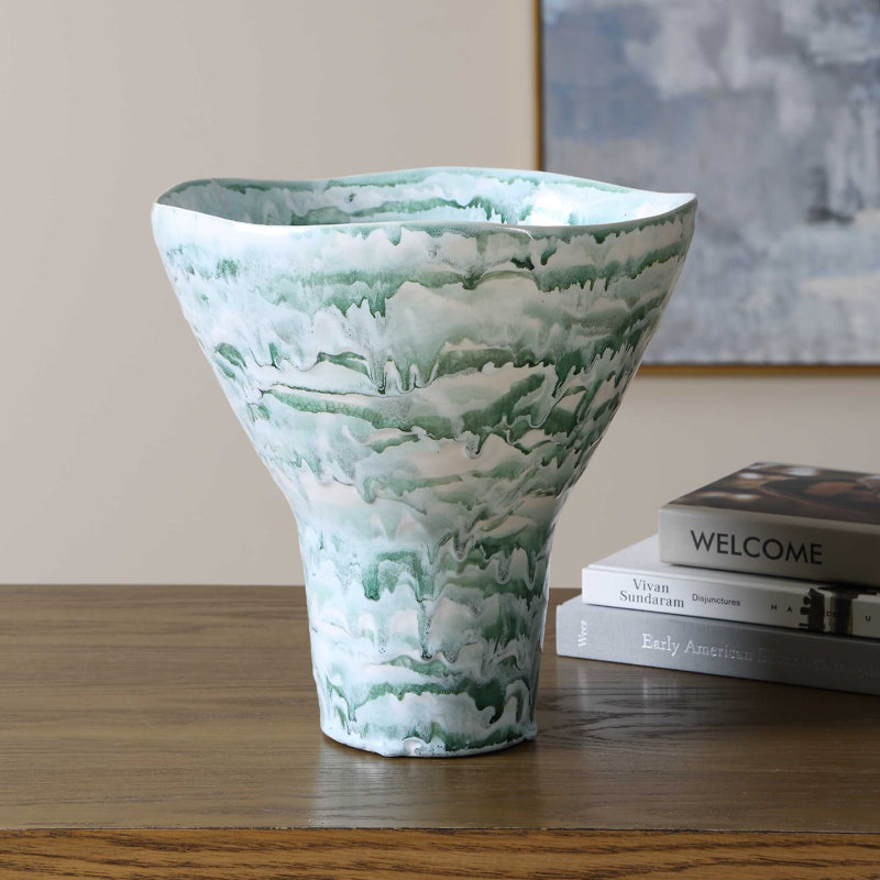 Vase aquarelle en céramique Jameis