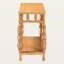 Console Calli Coastal Boho en rotin naturel avec motif en osier tissé à la main et tablette inférieure
