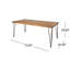 Rectangular Dining Table - 72" Wood, Rustic Metal Legs, Easy To Maintain, For Indoor & Outdoor Use Industrial Mid-century Wood With Finish, Weather , Various Settings