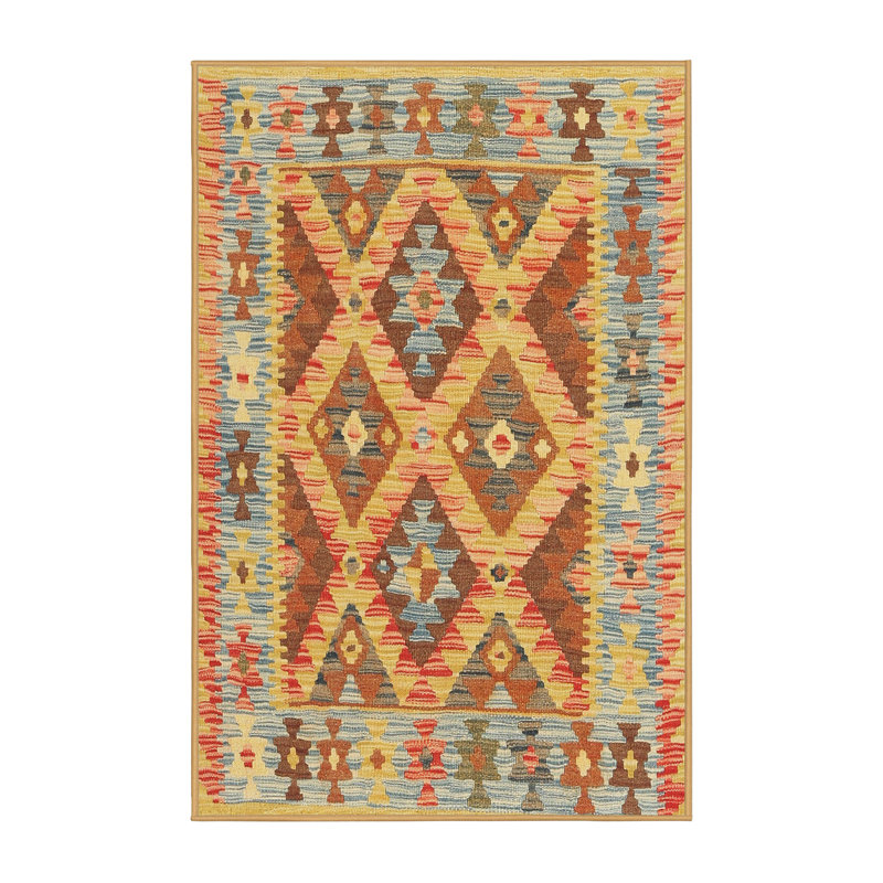 Tapis abstrait brun / rouge, Rectangle 5 pi x 8 pi