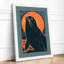 Seal in Golden Halo Minimalist - Framed Print-2092801047-2092801048