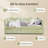 Queen Size Cozy Gingham Daybed with Two Storage Drawers, Linen Fabric Sofa Bed with USB Port and Adorable Wave Shaped Design, for Bedroom or Living Room-1754214111