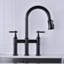 Robinet de cuisine Bridge avec douchette extractible encastrée-117581067