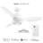 3-Blade LED Integrated Ceiling Fan with Remote Control and Brass Accents-98921458-98921459