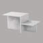 Table basse moderne, marbre Freesia, 31,5 po x 15,7 po x 15,7 po | 100% panneau de particules enduit de mélamine, épaisseur: 0,7 pouce | Conception élégante pour le salon et le bureau, finition durable et élégante-105524071