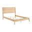 Grand lit classique de style classique Mid-Century, chêne naturel pour lit de chambre gracieux avec chêne, fusion et styles magnifiquement