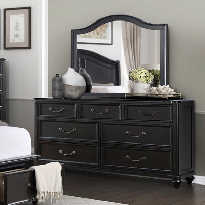 Commode de 7 tiroirs au fini anthracite