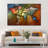 " Colorful Metal World Map " by Globetrotter Studio 3 - Pieces-275505920