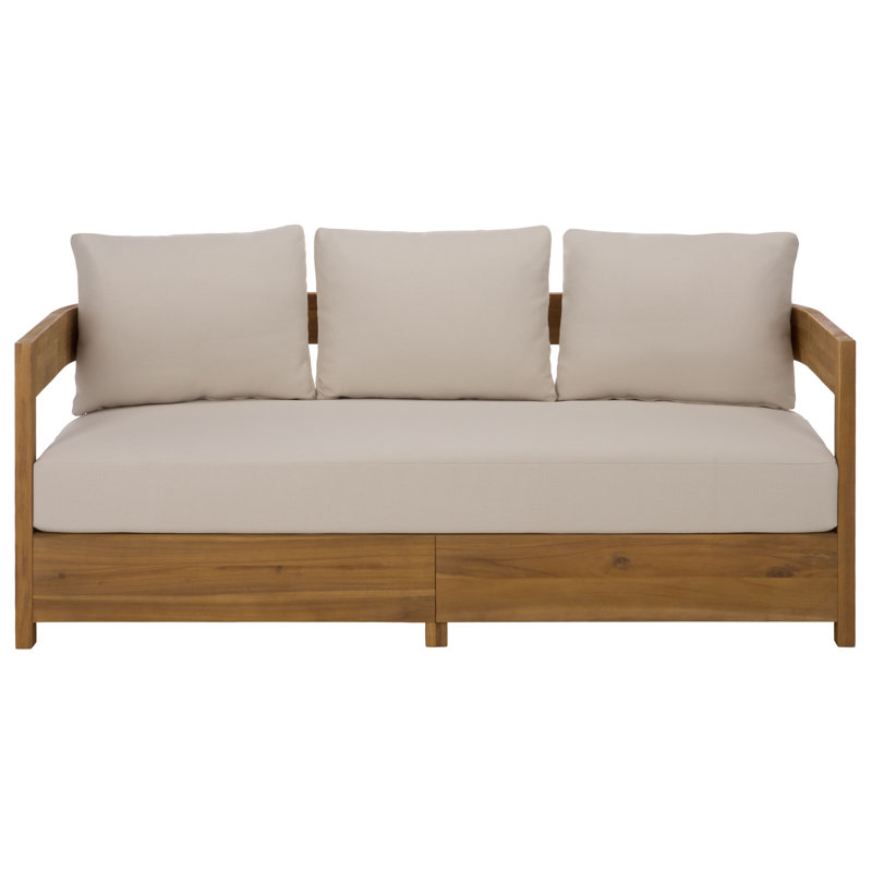 Kento 3 Seater Sofa, Ivory, Oak