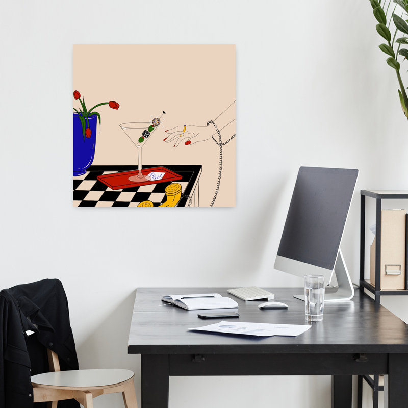 Art contemporain tulipe contemporaine, H 18 po x l 18 po