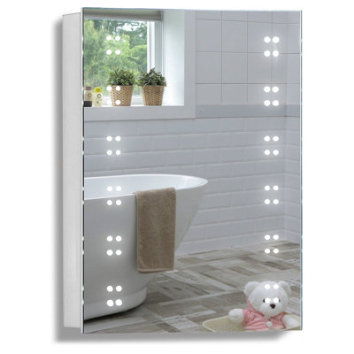 Segars 500mm W 700mm H Surface Frameless Medicine Cabinet Mirror 2 Adjustable