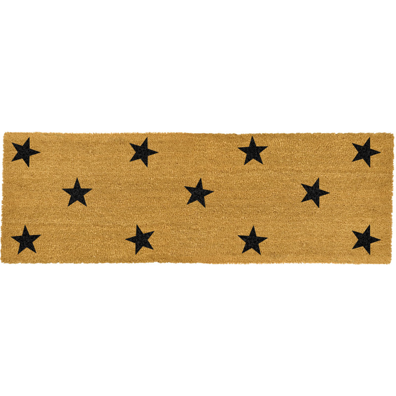 Gise Non-Slip Outdoor Doormat, Natural/Black