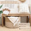 Très grands paniers tissés pour le rangement, panier en osier de 21,7 po x 13,8 po avec poignée pour couvertures, grands paniers à linge pour les vêtements, oreillers, serviettes, panier à chaussures pour l'entrée, jute blanche 90L
