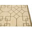 Tapis beige en laine touffeté à la main à motif géométrique