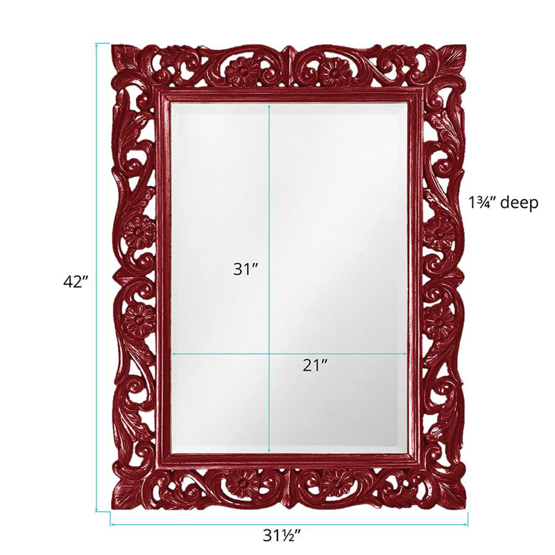 Miroir décoratif traditionnel biseauté, Bourgogne