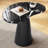 22" Granite Top End Table, Black
