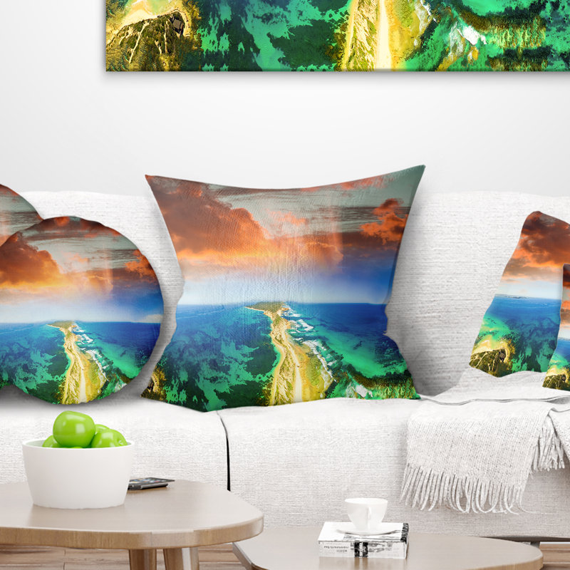 Coussin héliporté Schafer, 16 po x 1 po, Coussin décoratif