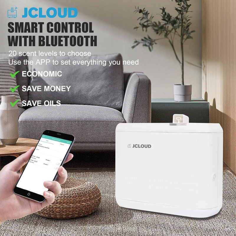Machine à air intelligente pour la maison, diffuseur de parfum d'hôtel avec technologie à air froid 850 ml, diffuseur de parfum Hvac jusqu'à 4500 pieds carrés Ft, diffuseur d'huile sans eau amélioré pour la maison, le bureau et le spa