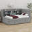 Upholstered Daybed With Trundle, Storage Shelves, USB & Outlet-457217262
