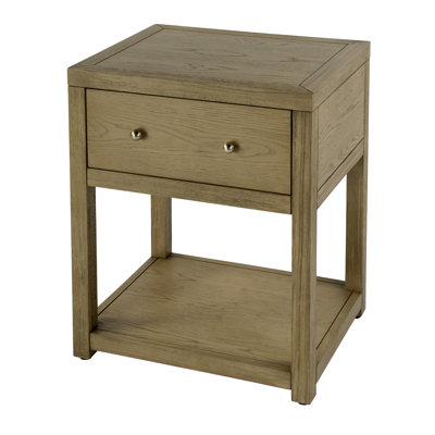 Celine 21" 1-Drawer Acacia Nightstand