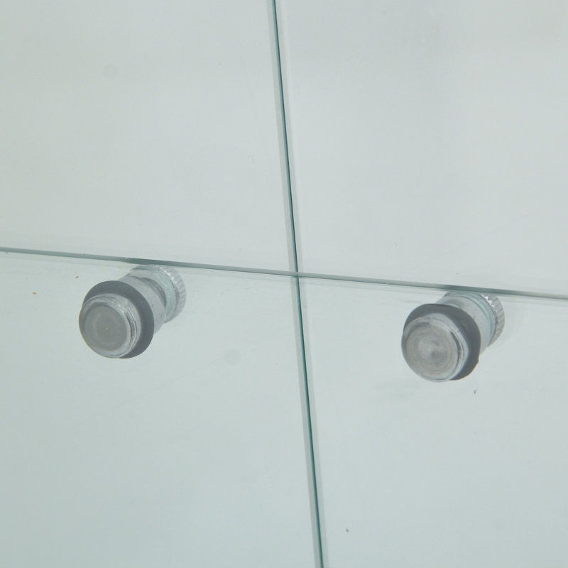 Vitrine à deux portes avec 4 lumières en verre et éclairage DEL pour le salon, la chambre à coucher et le bureau