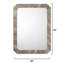 Ravine Wood Wall Mirror, Sand Grey