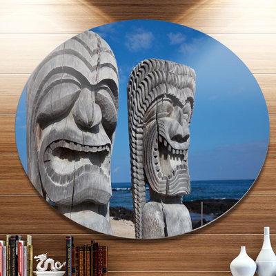 « hawaii tiki gods », reproduction de photo sur métal
